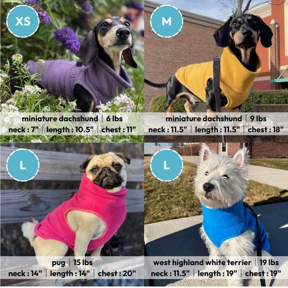 NWT Gooby Half Zip Up Fleece Vest Dog Sweater X-Large - Picture 5 of 5